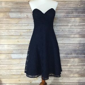 More Lee dark blue lace dress